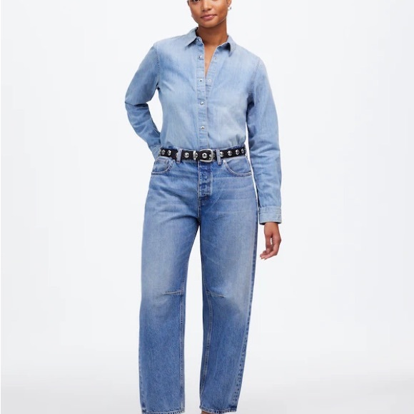 Madewell Curvy Darted Barrel-Leg Jean Size 27 - Picture 5 of 14